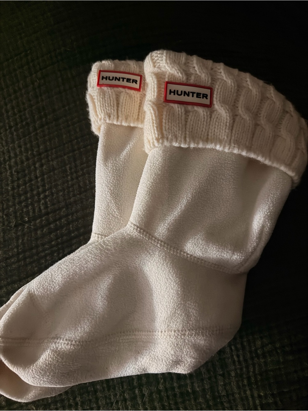 Hunter Cable Knit & Waffle Cuff Short Boot Socks